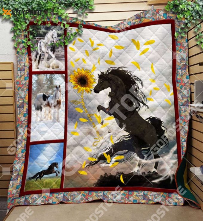 Beautiful Horses You Are My Sunshine Like 3D Customized Quilt Blanket For Fans Home Decor Gift 1