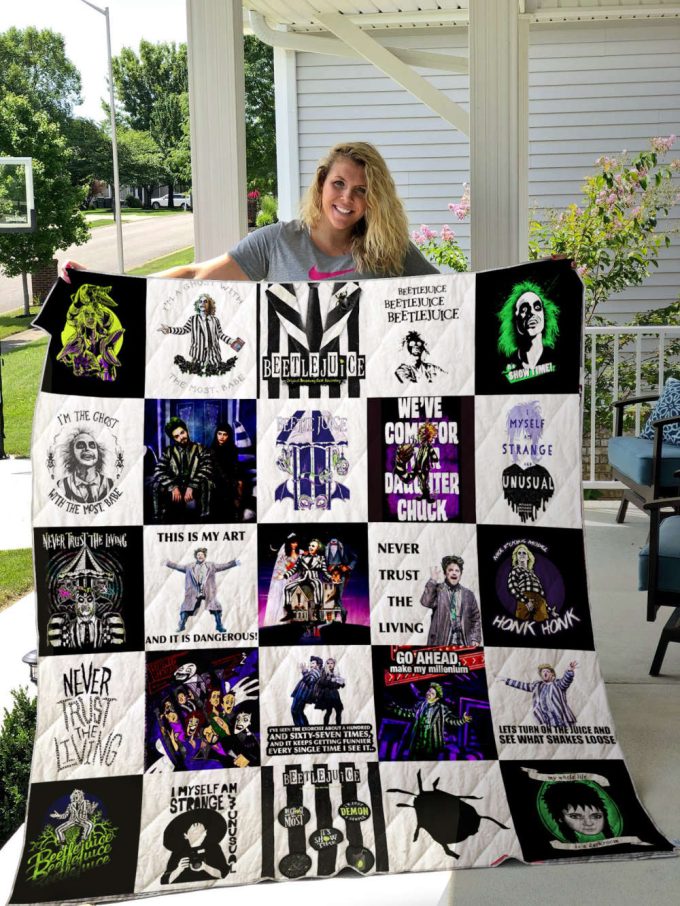 Beetlejuice 1 Quilt Blanket For Fans Home Decor Gift 2