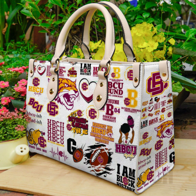 Bethune-Cookman Wildcats Leather Handbag Gift For Women 3