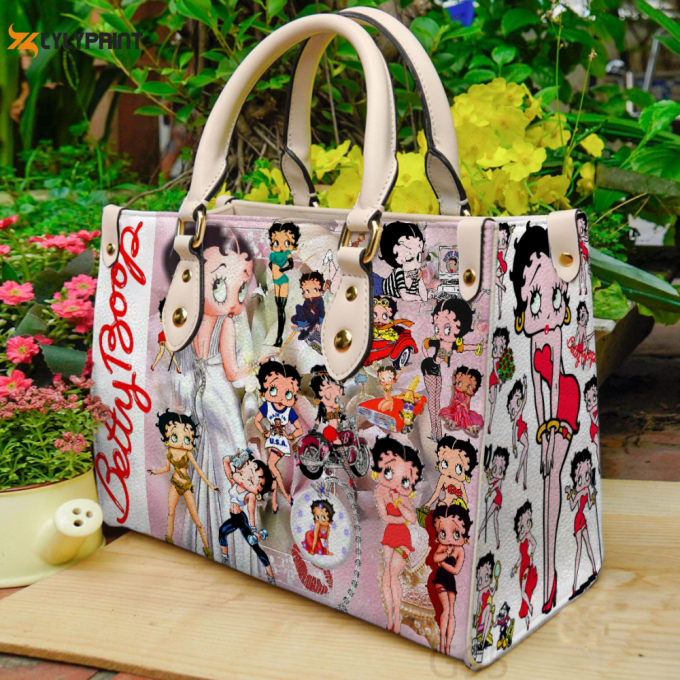 Betty Boop 2 Lover Leather Bag For Women Gift 1