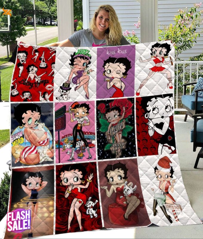 Betty Boop 2 Quilt Blanket For Fans Home Decor Gift 1