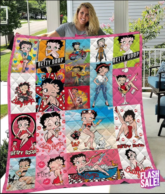 Betty Boop Quilt Blanket For Fans Home Decor Gift O 2