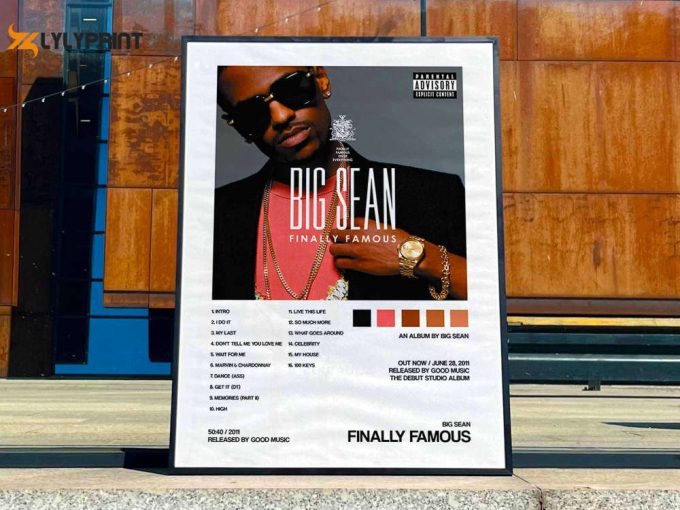 Big Sean &Amp;Quot;Finally Famous&Amp;Quot; Album Cover Poster For Home Room Decor #2 Deluxe 1