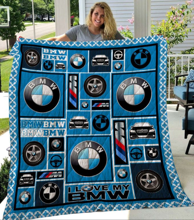 Bmw Quilt Blanket For Fans Home Decor Gift 3