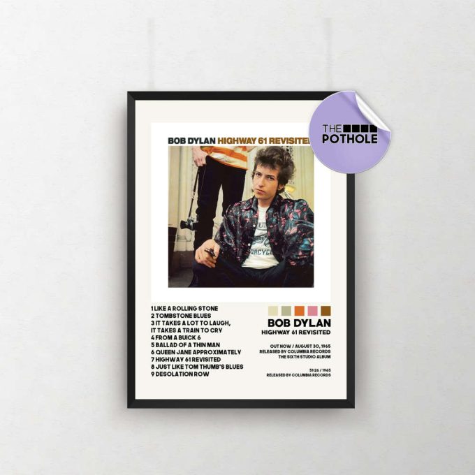 Bob Dylan Posters / Highway 61 Revisited Poster / Album Cover Poster, Poster Print Wall Art, Custom Poster, Bob Dylan, Highway 61 Revisited 2