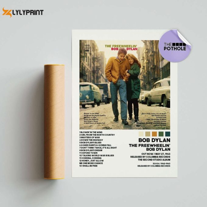 Bob Dylan Posters / The Freewheelin' Bob Dylan Poster / Album Cover Poster, Poster Print Wall Art, Custom Poster, Bob Dylan 1