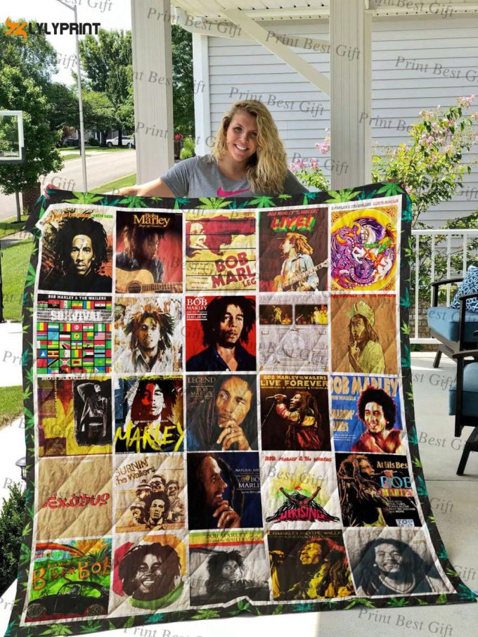 Bob Marley 4 Quilt Blanket For Fans Home Decor Gift 1
