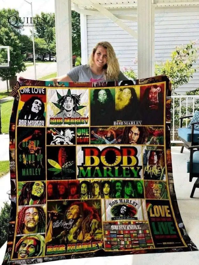 Bob Marley 5 Quilt Blanket For Fans Home Decor Gift 2