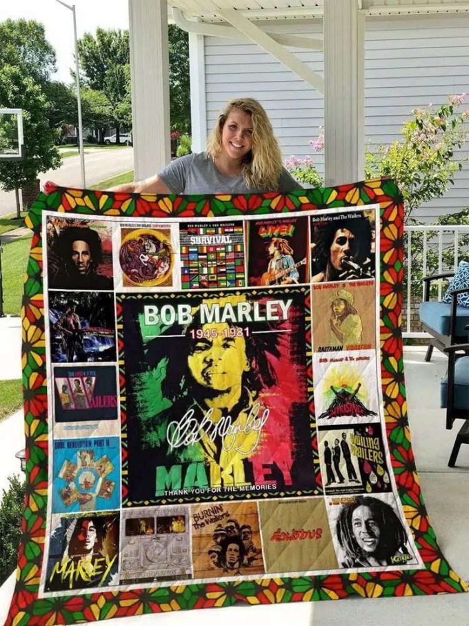 Bob Marley Quilt Blanket For Fans Home Decor Gift 2