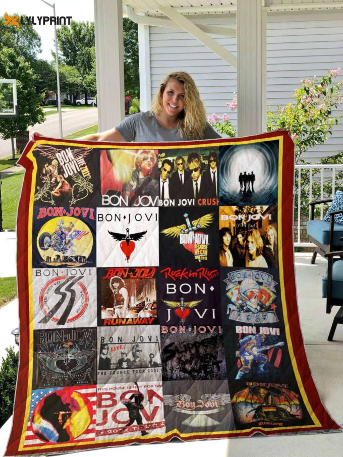 Bon Jovi 1 Quilt Blanket For Fans Home Decor Gift 1