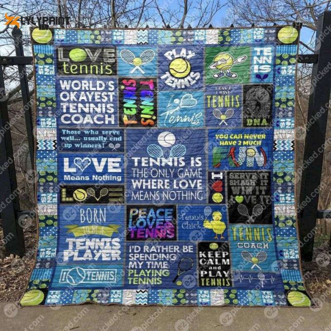 Born To Be A Tennis Player 3D Customized Quilt 1