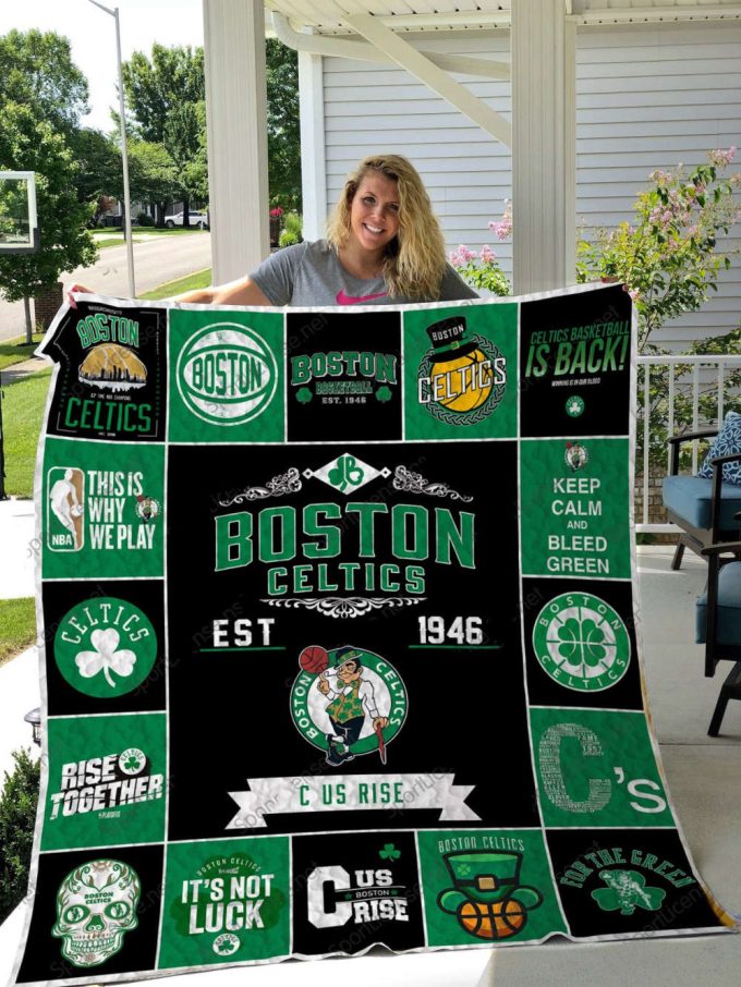 Boston Celtics Quilt Blanket For Fans Home Decor Gift 2