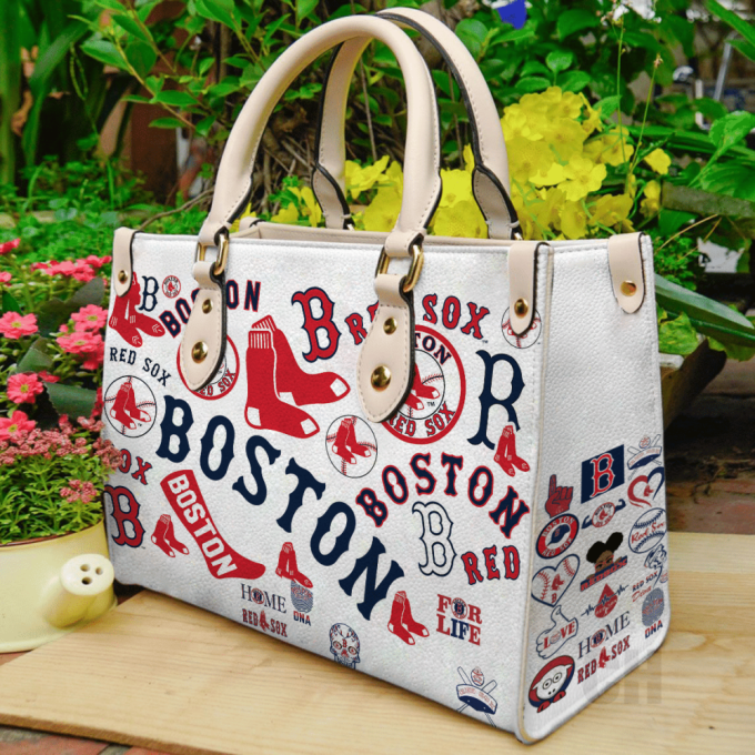 Stylish Boston Red Sox Leather Hand Bag Gift For Women'S Day - Perfect Women S Day Gift 2