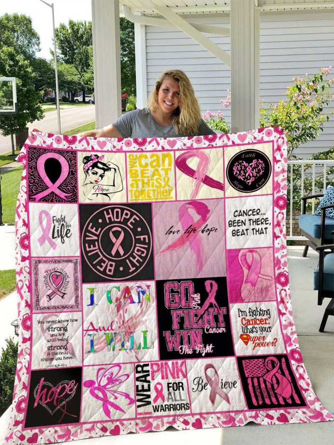 Breast Cancer 1 Quilt Blanket For Fans Home Decor Gift 3