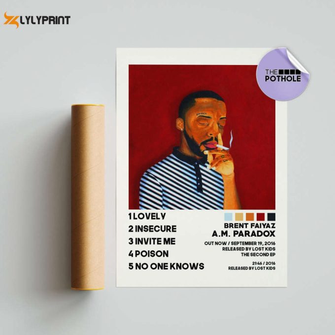 Brent Faiyaz Posters / A.m. Paradox Poster, Tracklist Album Cover Poster, Print Wall Art, Custom Poster, Fuck The World, Brent Faiyaz 1