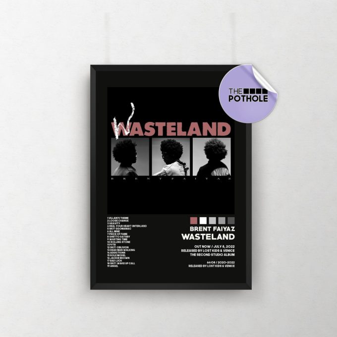 Brent Faiyaz Posters / Wasteland Poster, Tracklist Album Cover Poster,Print Wall Art, Custom Poster, Wasteland, Blck, Brent Faiyaz 2