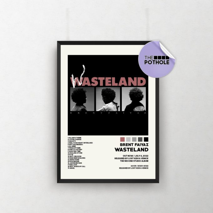 Brent Faiyaz Posters / Wasteland Poster, Tracklist Album Cover Poster,Print Wall Art, Custom Poster, Wasteland, Fuck The World, Brent Faiyaz 2