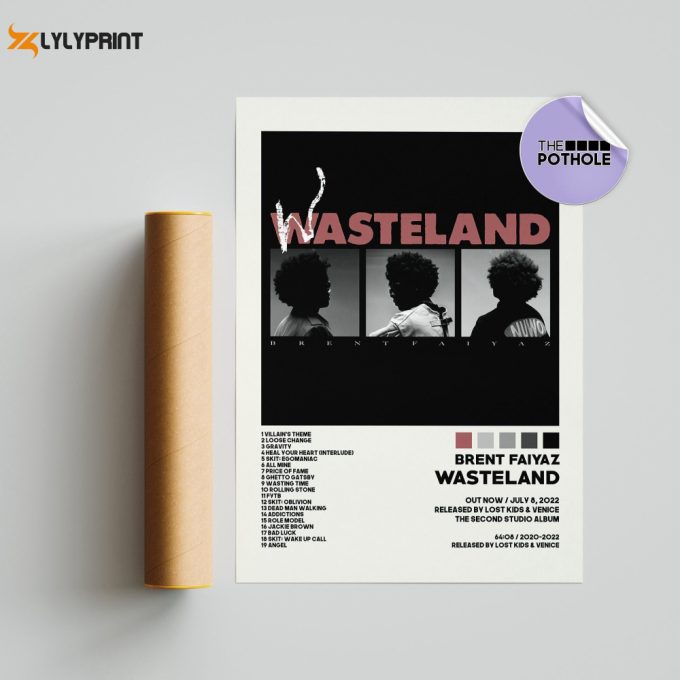 Brent Faiyaz Posters / Wasteland Poster, Tracklist Album Cover Poster,Print Wall Art, Custom Poster, Wasteland, Fuck The World, Brent Faiyaz 1