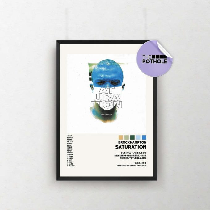 Brockhampton Posters / Saturation Poster, Tracklist Album Cover Poster, Print Art, Custom Poster, Ginger Brockhampton, Ginger, Saturation 2