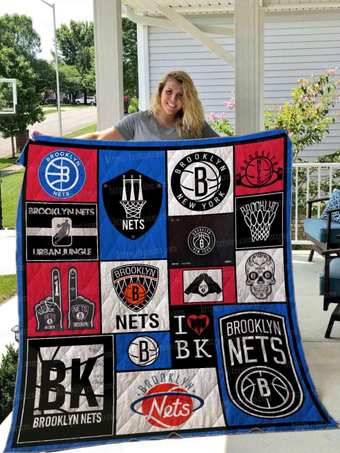 Brooklyn Nets 2 Quilt Blanket For Fans Home Decor Gift 3