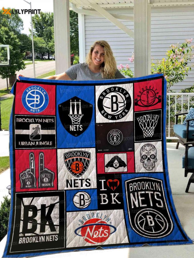 Brooklyn Nets 2 Quilt Blanket For Fans Home Decor Gift 1