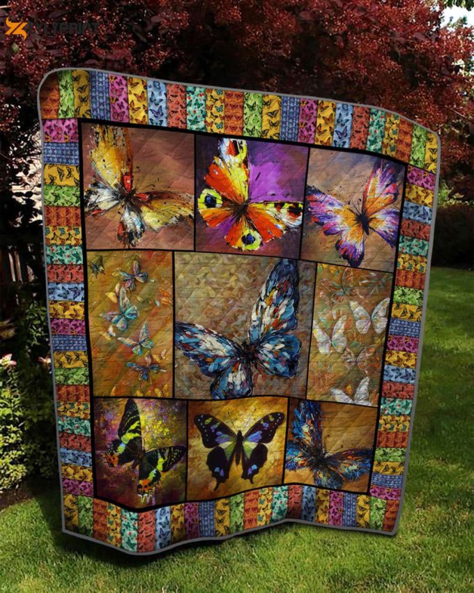 Butterfly Back To December Christmas Gift 3D Quilt Blanket For Fans Home Decor Gift 1