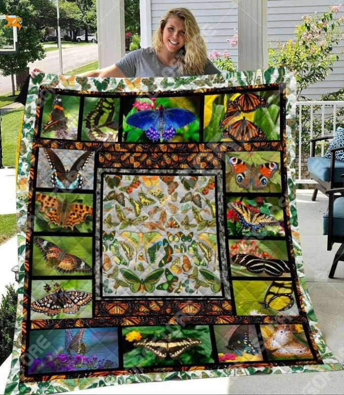 Butterfly Like 3D Customized Quilt Blanket 1