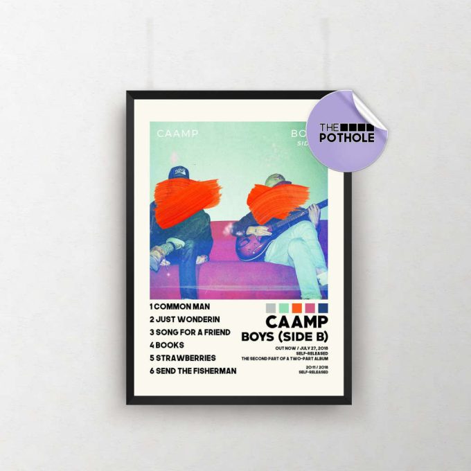 Caamp Posters, Boys (Side B) Poster, Caamp, Boys (Side B) Album Cover Poster, Poster Print Wall Art, Custom Poster, Tracklist Poster 2