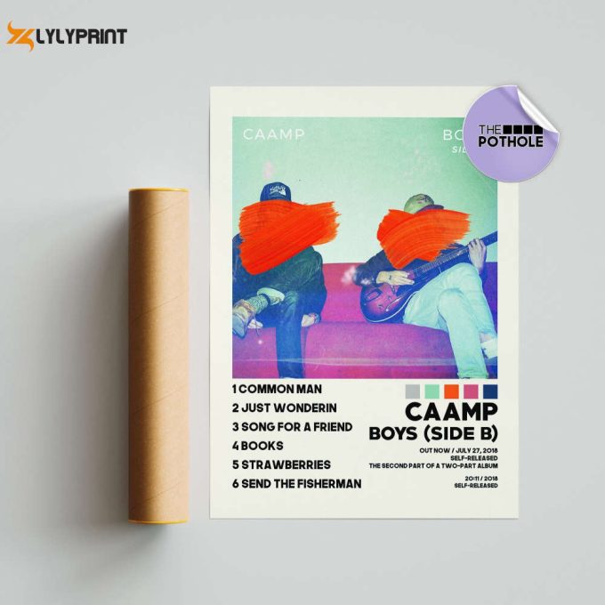 Caamp Posters, Boys (Side B) Poster, Caamp, Boys (Side B) Album Cover Poster, Poster Print Wall Art, Custom Poster, Tracklist Poster 1