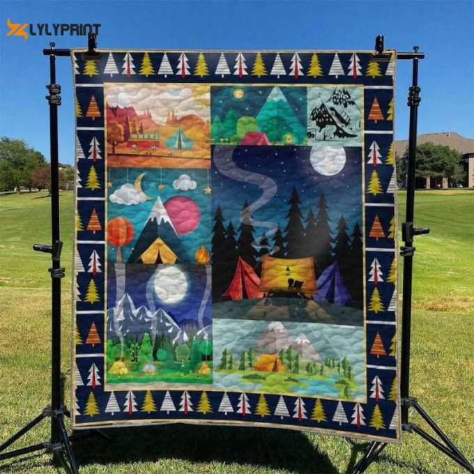 Camping 3D Customized Quilt 1