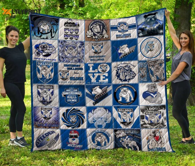 Canterbury Bankstown Bulldogs Quilt Blanket For Fans Home Decor Gift 1