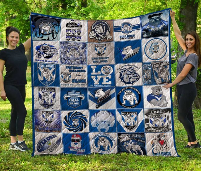 Canterbury Bankstown Bulldogs Quilt Blanket For Fans Home Decor Gift 2