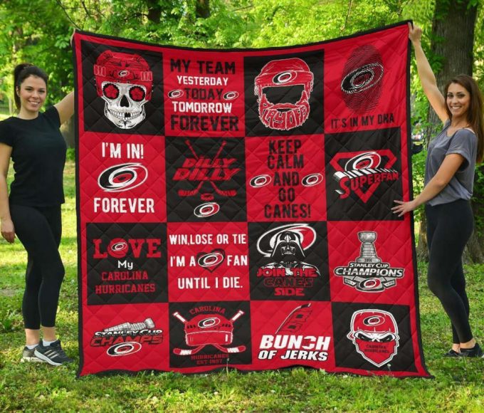 Carolina Hurricanes 2 Quilt Blanket For Fans Home Decor Gift 2