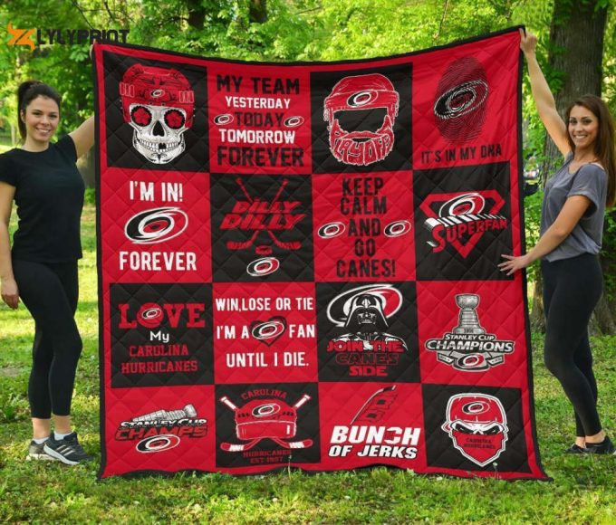 Carolina Hurricanes 2 Quilt Blanket For Fans Home Decor Gift 1