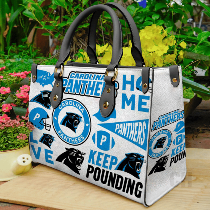 Carolina Panthers Leather Hand Bag Gift For Women'S Day - Perfect Women S Day Gift! 2