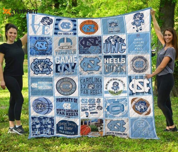 Carolina Tar Heels 1 Quilt Blanket For Fans Home Decor Gift 1