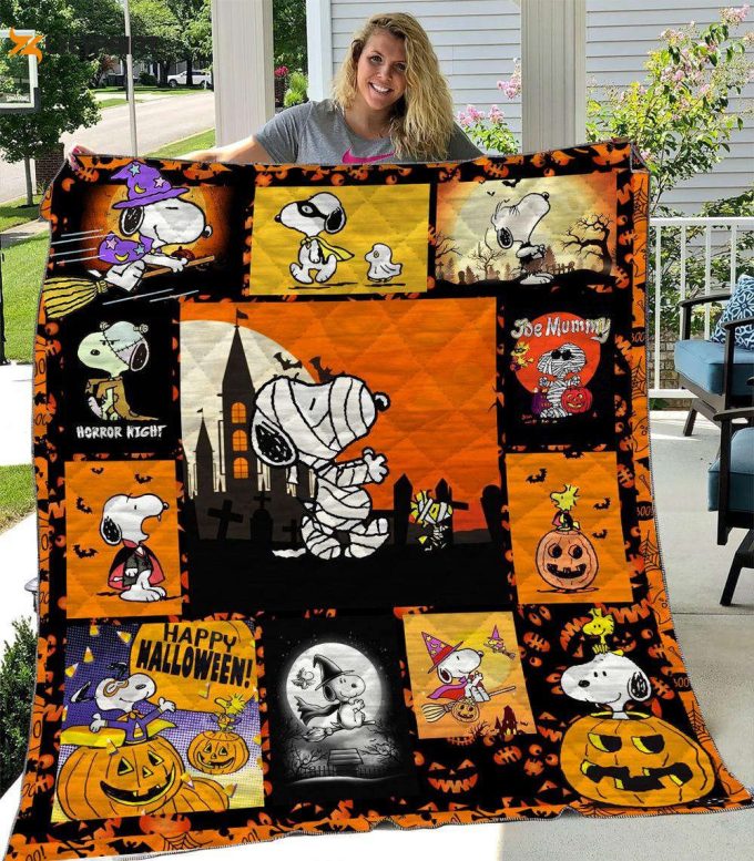 Cartoon Character Mummy Snoopy Halloween Quilt Fleece Blanket For Fans Home Decor Gift 1