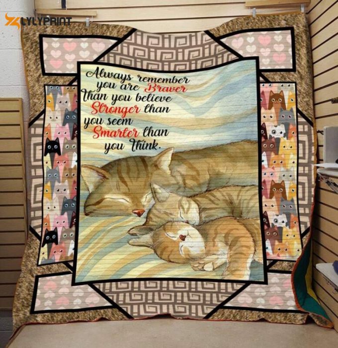 Cat Smile 3D Customized Quilt 1