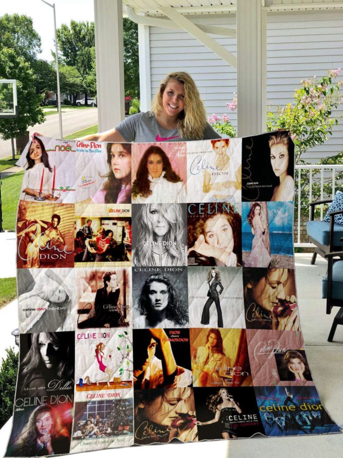 Celine Dion Quilt Blanket For Fans Home Decor Gift 2