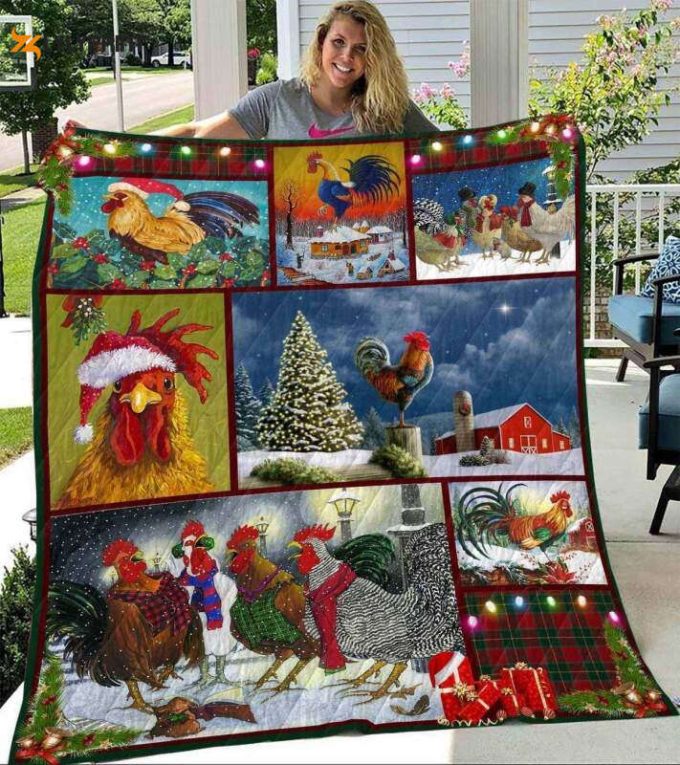 Chicken Noel Chicken Awesome 3D Customized Quilt 1