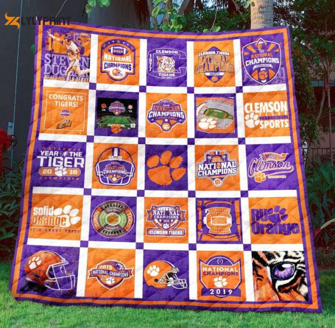 Clemson Tigers 3D Customized Quilt Blanket For Fans Home Decor Gift 1