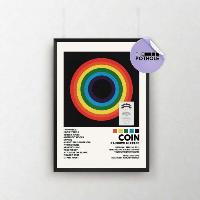 Coin Posters / Rainbow Mixtape Poster / Album Cover Poster / Poster Print Wall Art / Custom Poster / Home Decor, Coin, Rainbow Mixtape 2