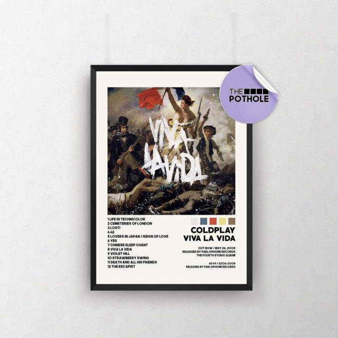 Coldplay Posters / Viva La Vida Or Death And All His Friends Poster, Album Cover Poster, Poster Print Wall Art, Coldplay, Viva La Vida 2