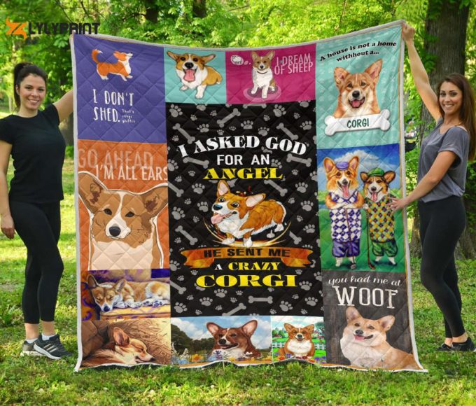 Corgi A Crazy Corgi 3D Quilt Blanket 1