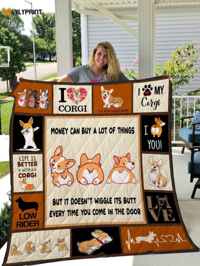 Corgi Buy A Corgi Awesome 3D Customized Quilt 1