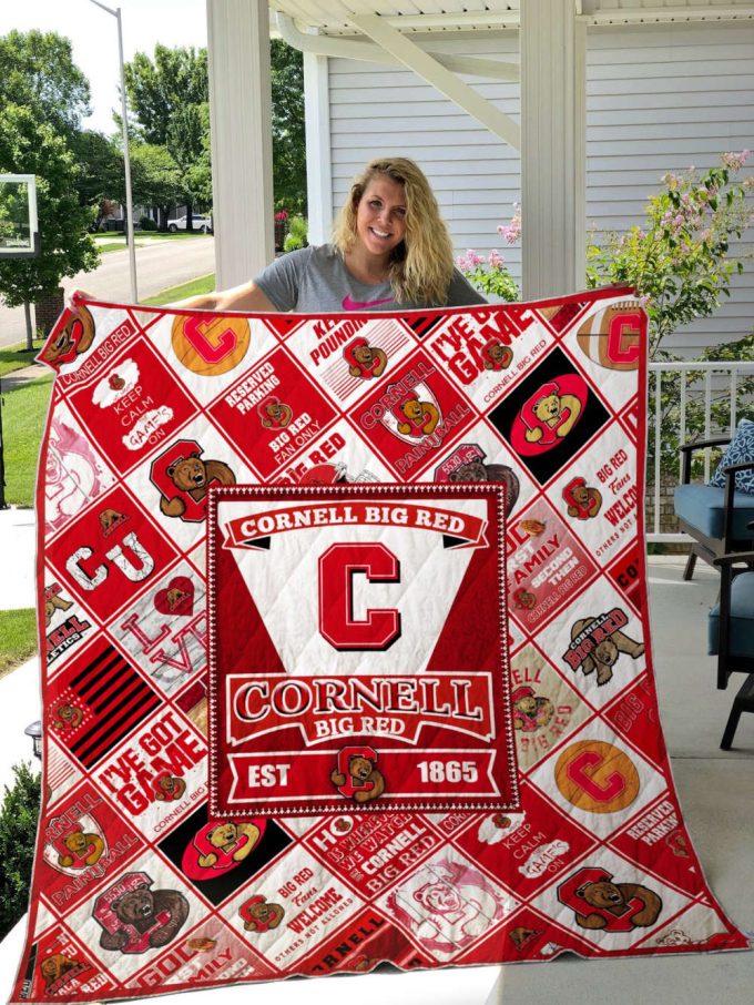 Cornell Big Red Quilt Blanket For Fans Home Decor Gift 2