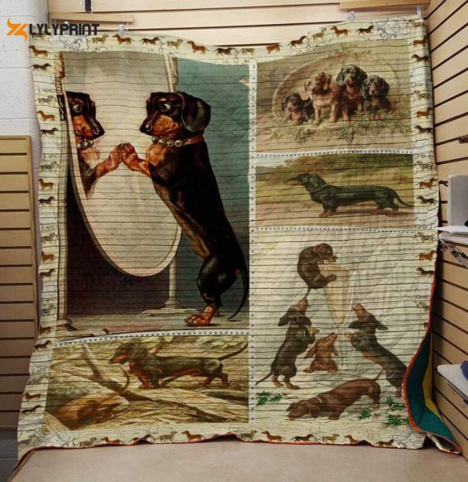 Dachshund 3D Customized Quilt Blanket For Fans Home Decor Gift 1