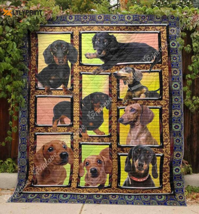 Dachshund Live This Life Awesome 3D Customized Quilt 1