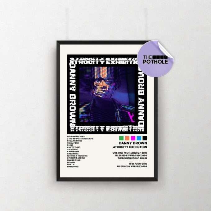 Danny Brown Posters / Atrocity Exhibition Poster / Danny Brown / Album Cover Poster / Tracklist Poster, Custom Poster, Kendick Lamar 2