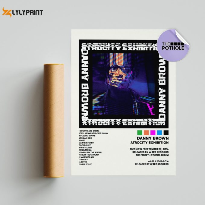 Danny Brown Posters / Atrocity Exhibition Poster / Danny Brown / Album Cover Poster / Tracklist Poster, Custom Poster, Kendick Lamar 1